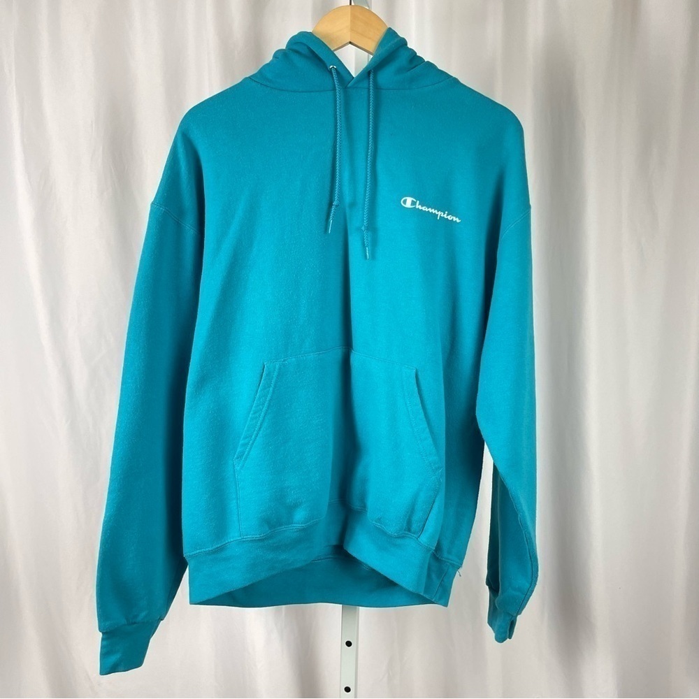 Champion Vintage Large Pastel Bright Hoodie Sweatshirt Casual Streetwear Solid